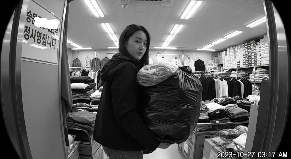 인천 부평구 의류매장 CCTV 화면 속 직원 절도 장면