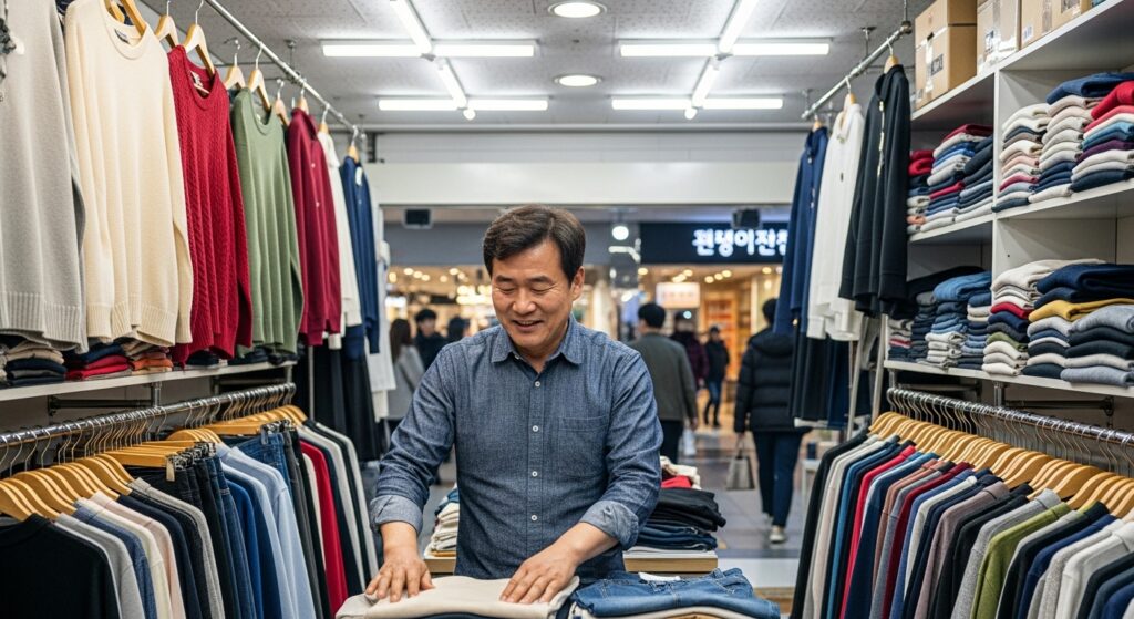 사건 해결 후 안도하는 표정의 점주