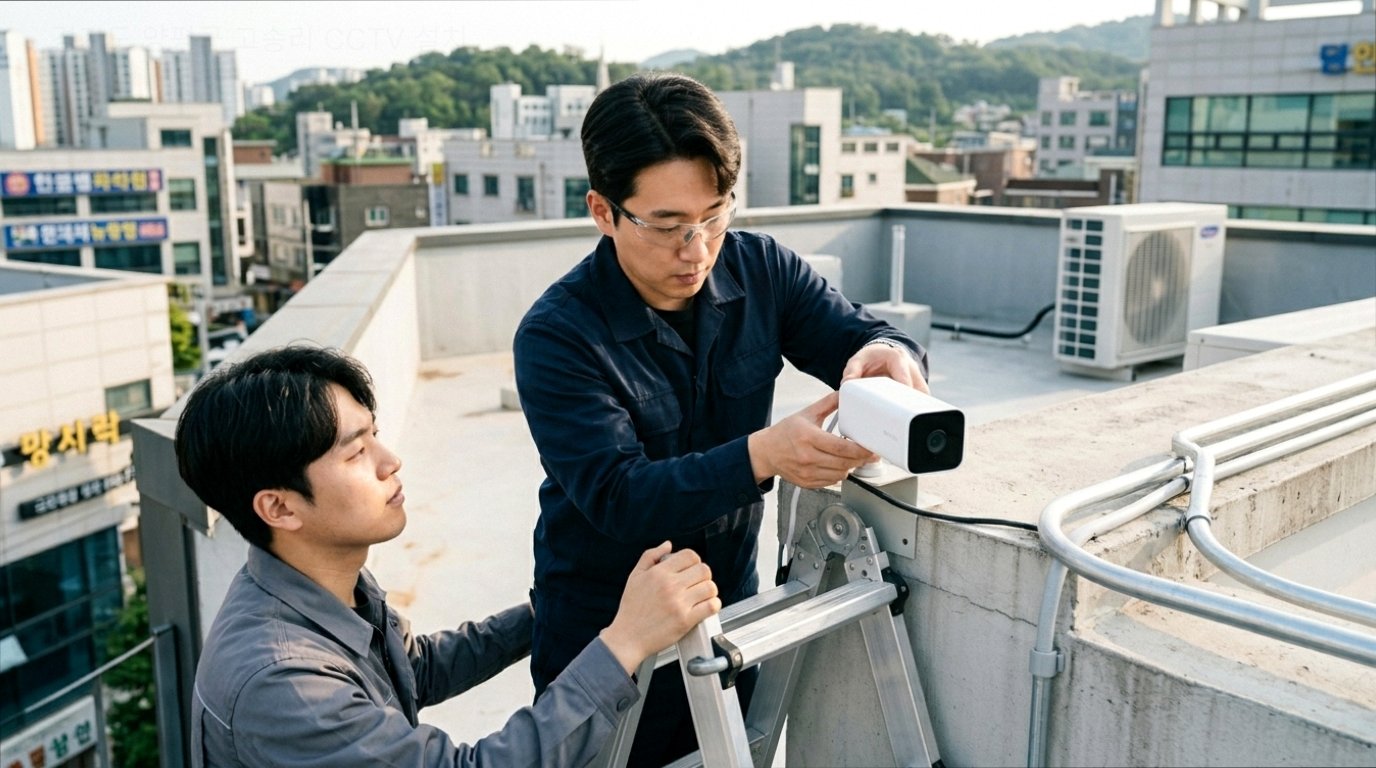 경기도 양평군 고송리 CCTV 설치 현대 CCTV 정밀 시공 작업 현장