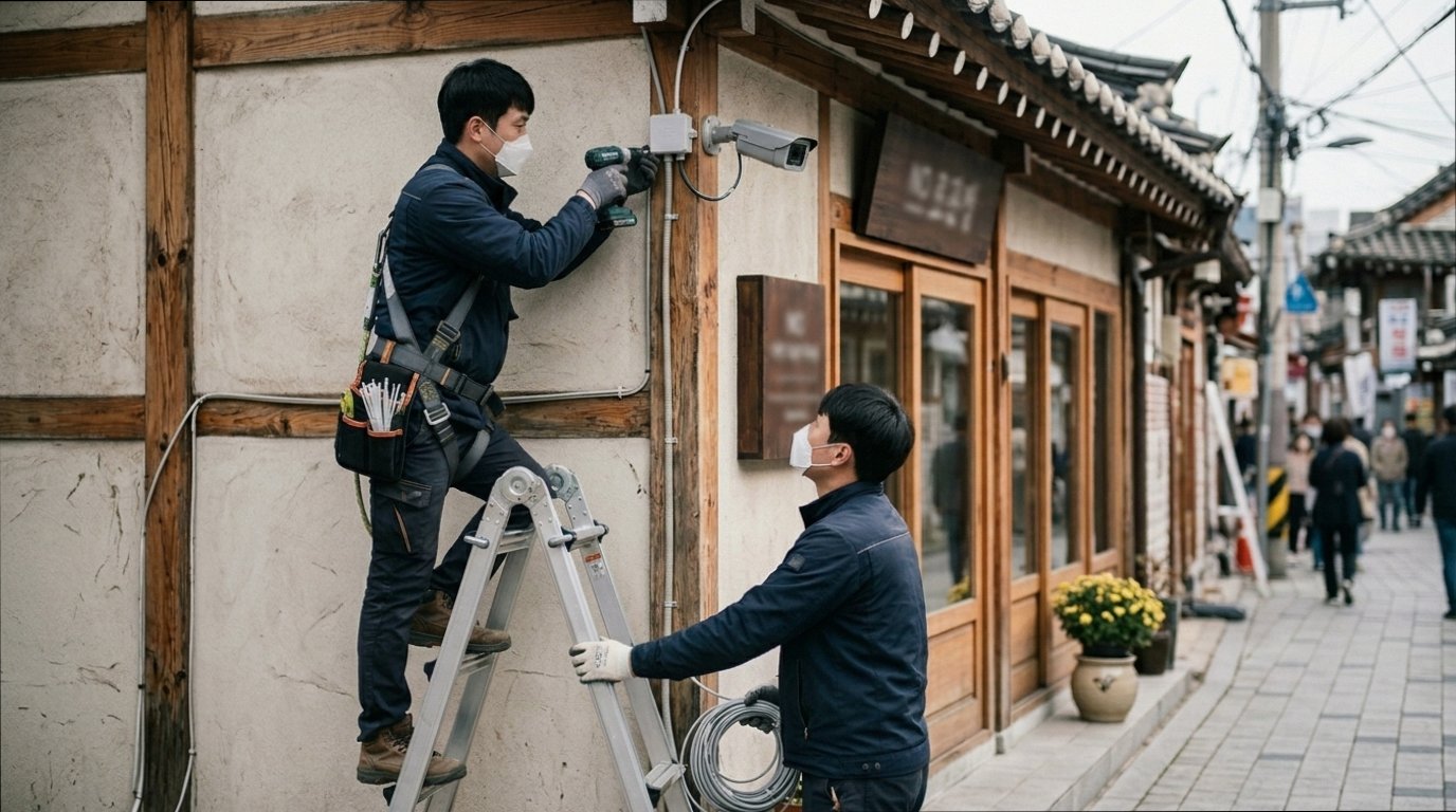 경기도 양평군 대평리 CCTV 설치 현대 CCTV 정밀 시공 작업 현장